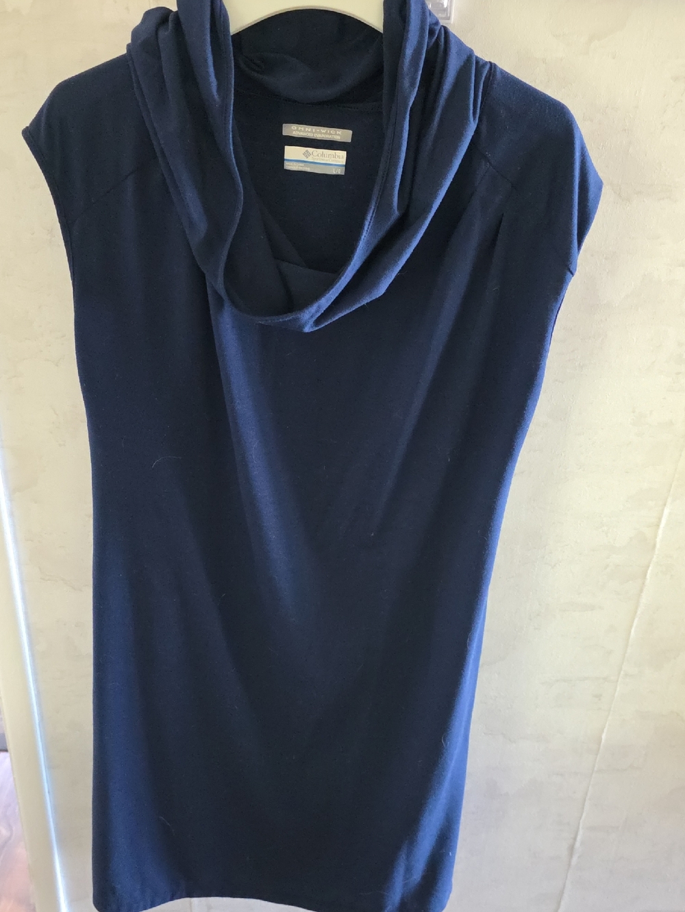 Columbia Navy Blue Cowl Neck Dress